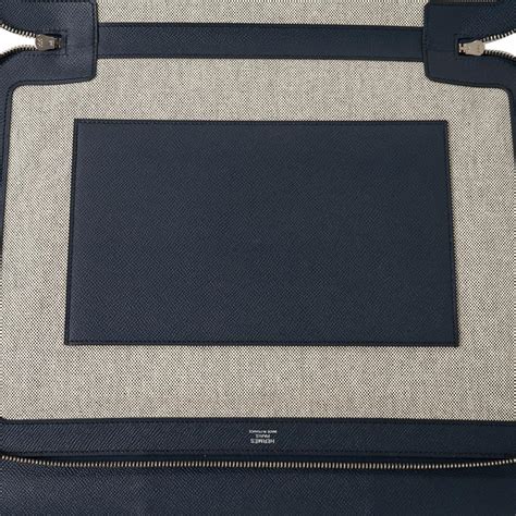 serviette hermes prix|Hermes Men's Serviette 57 Briefcase Bleu Indigo Epsom.